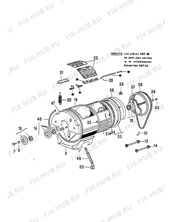 Взрыв-схема стиральной машины Electrolux WH532-1 - Схема узла Tub and drum